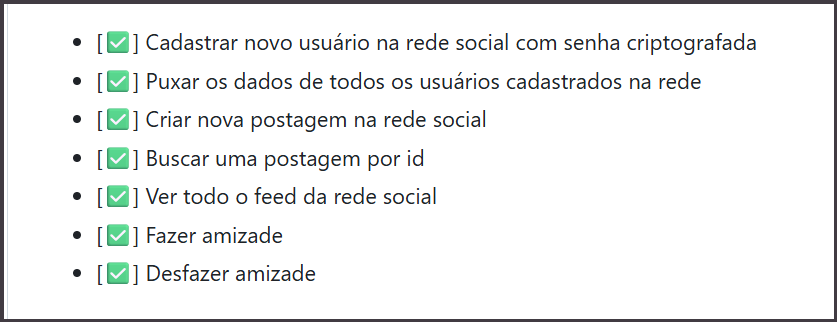 Tela do projeto Labook